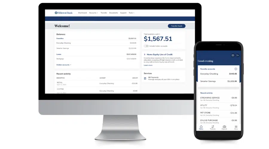 Online & Mobile Banking Hillcrest Bank Austin, Albuquerque, Dallas